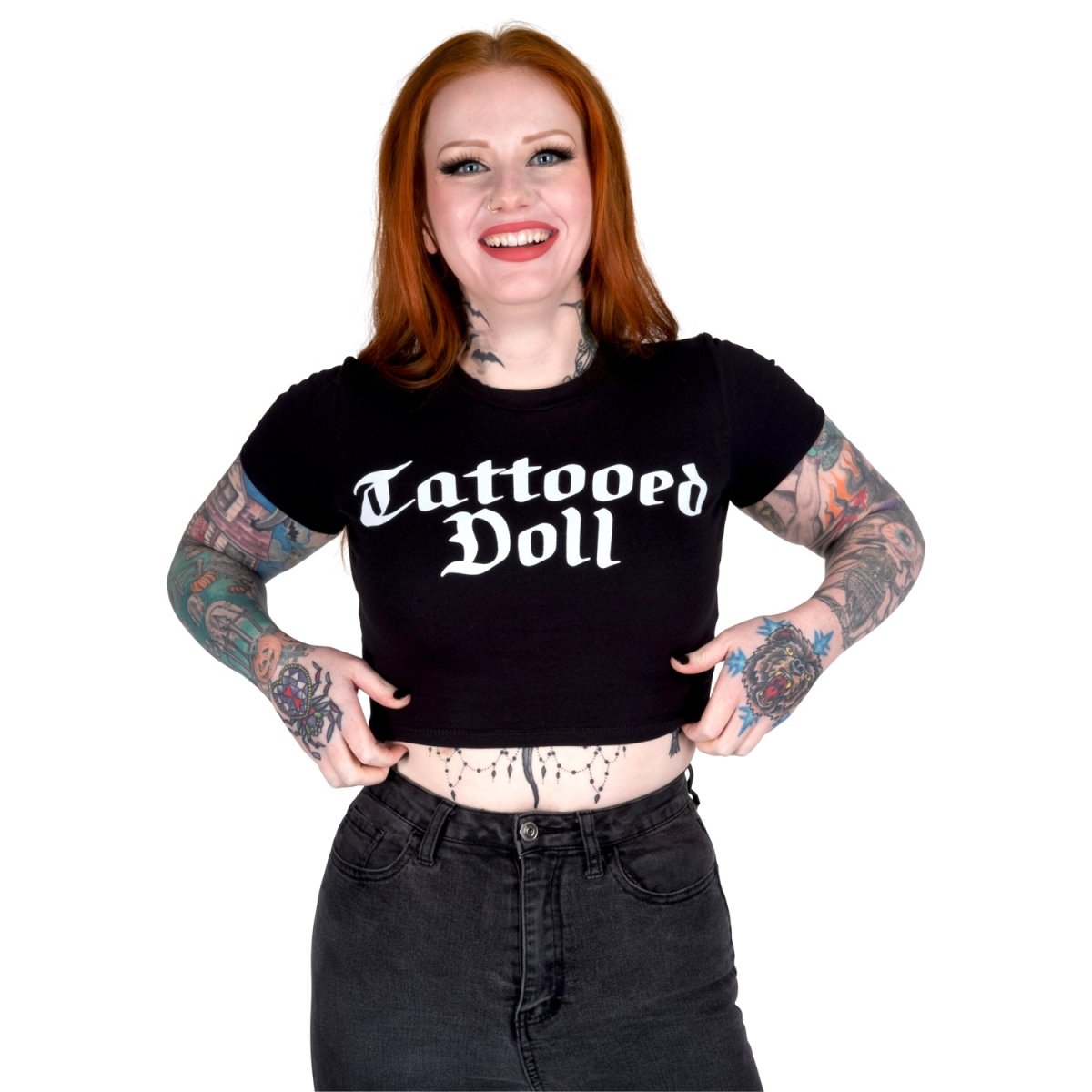 Too Fast | Tattooed Doll Cropped Baby Tee