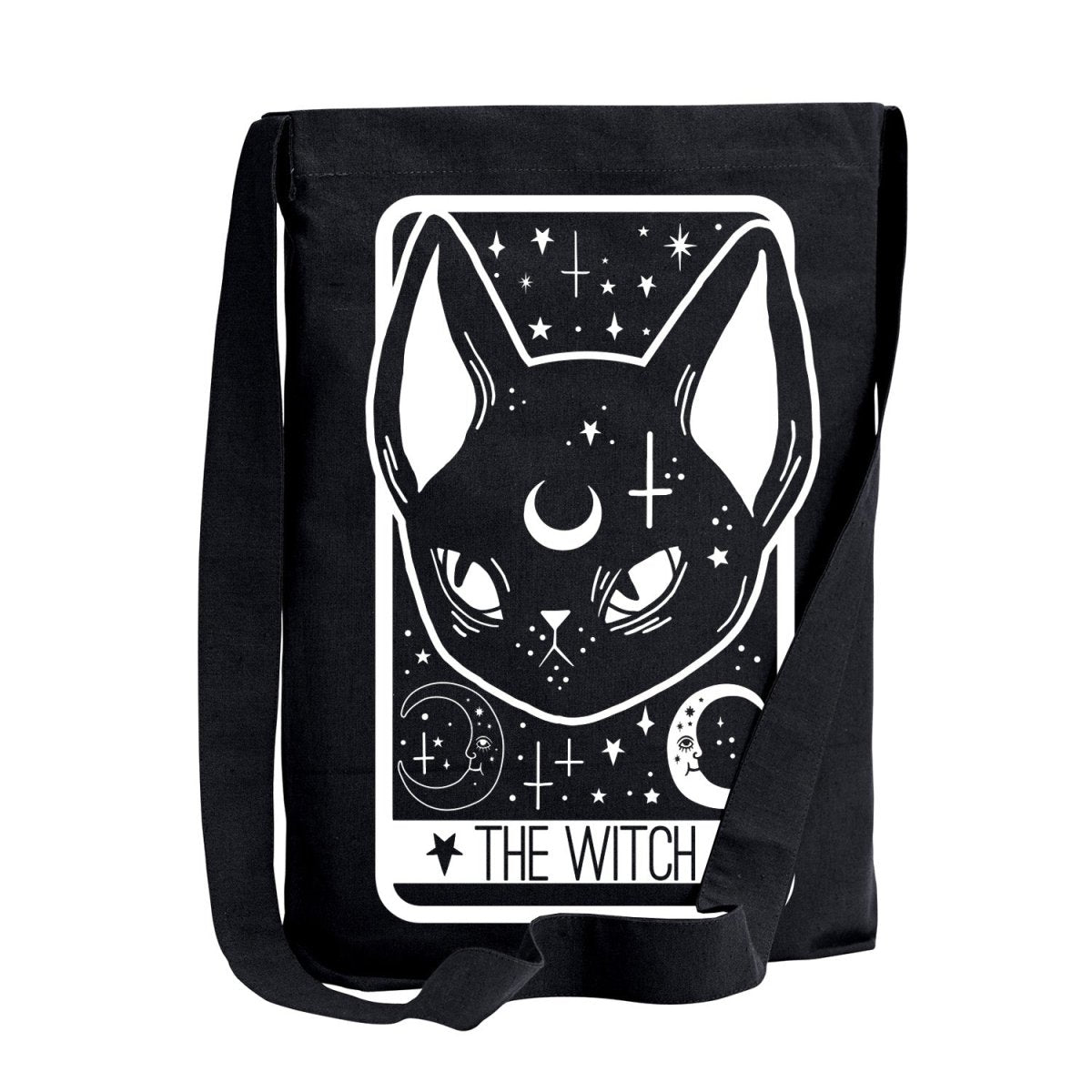 Too Fast | The Witch Black Cat Tarot Card Crossbody Sling Tote Bag