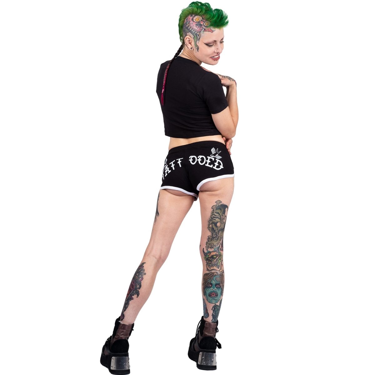 Too Fast | Traditional Tattoo Tattooed Black Dolphin Shorts