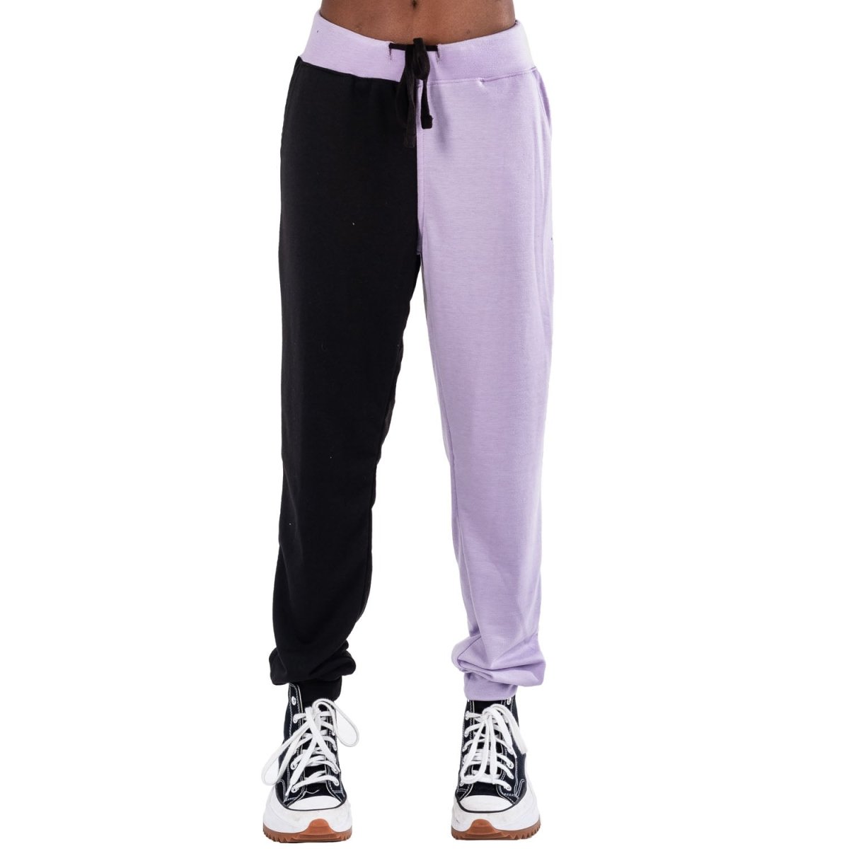 Too Fast | Two Tone Purple Black Sweatpants