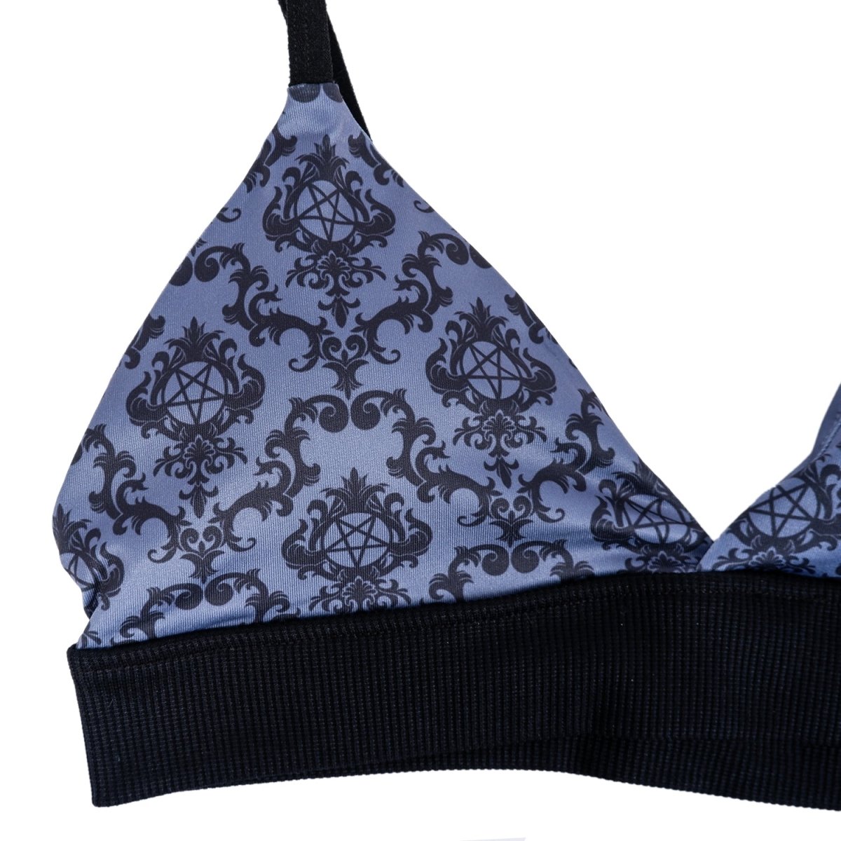 Too Fast | Victorian Damask Print Thong And Bra Set