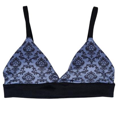 Too Fast | Victorian Damask Print Thong And Bra Set