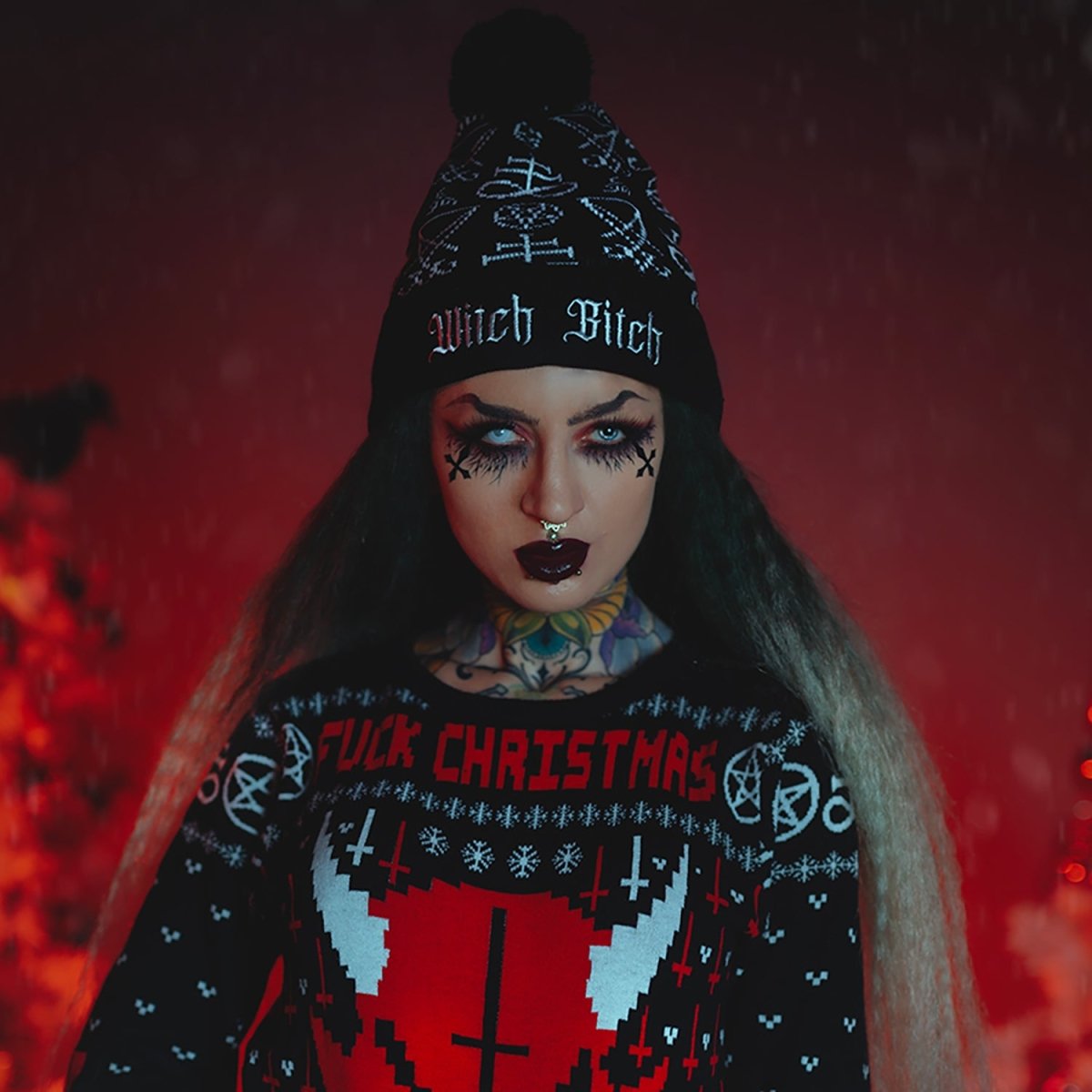 Too Fast | Witch Bitch Pom Pom Knit Beanie