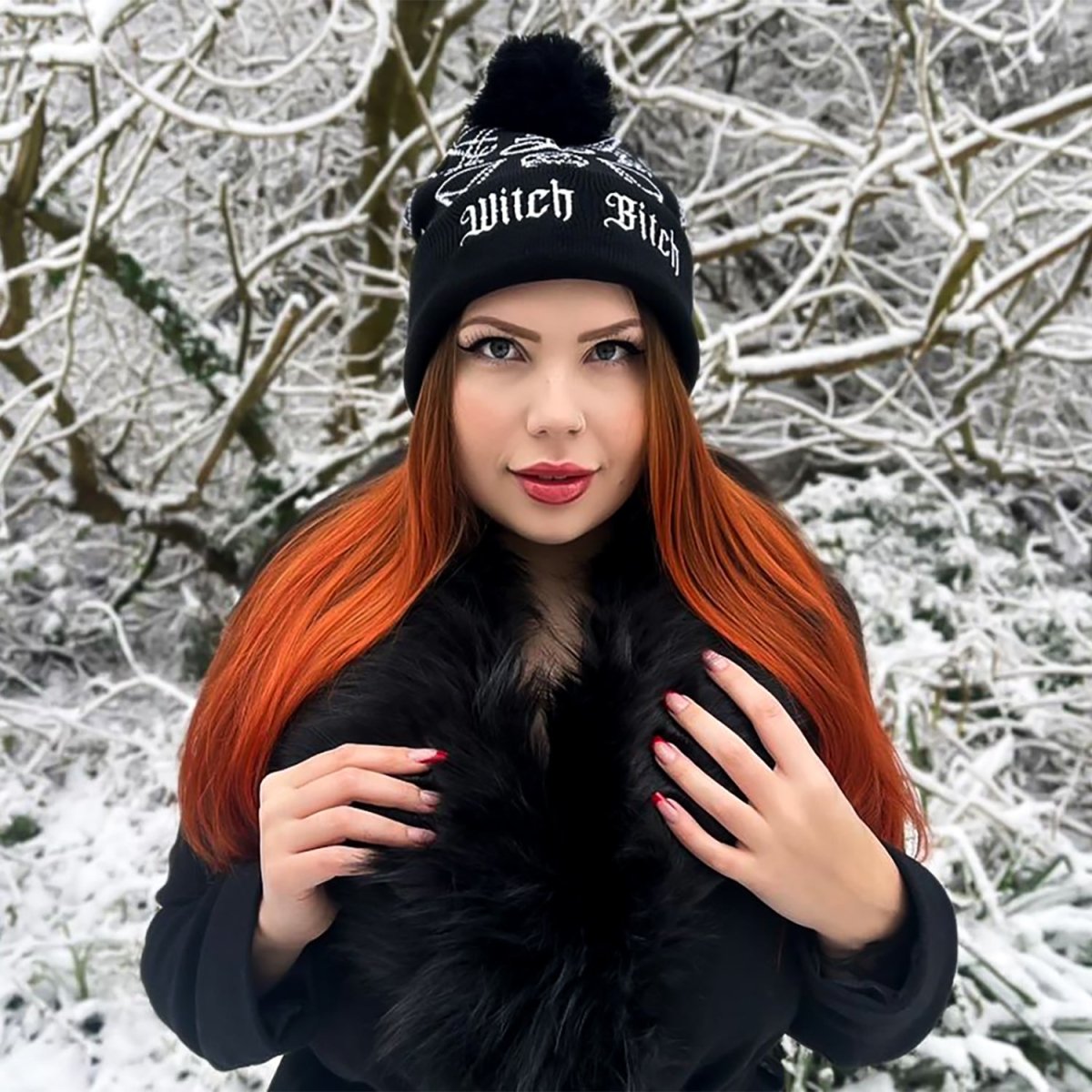 Too Fast | Witch Bitch Pom Pom Knit Beanie