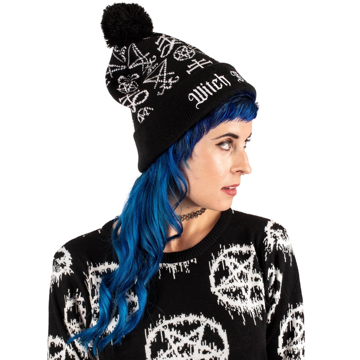 Too Fast | Witch Bitch Pom Pom Knit Beanie