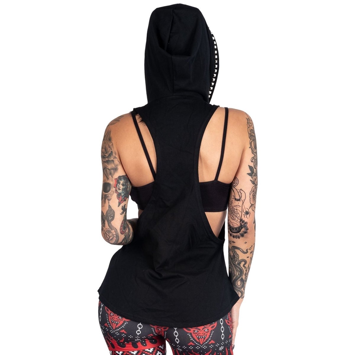 Too Fast | Witch Tarot Card Studded Hooded Tank