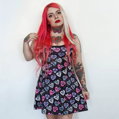 Robe patineuse effrayante Candy Hearts