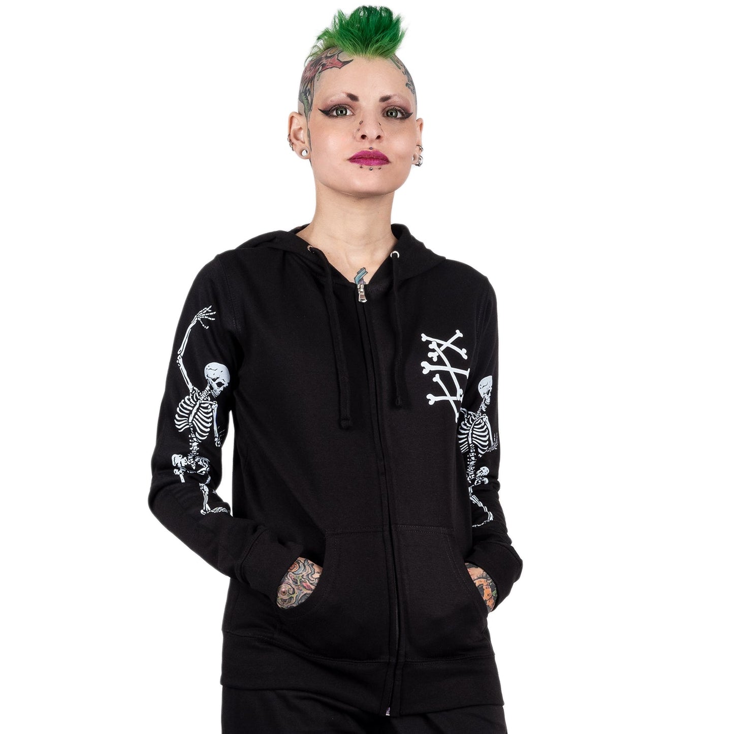 Drunkn Skeleton Zip Hoodie