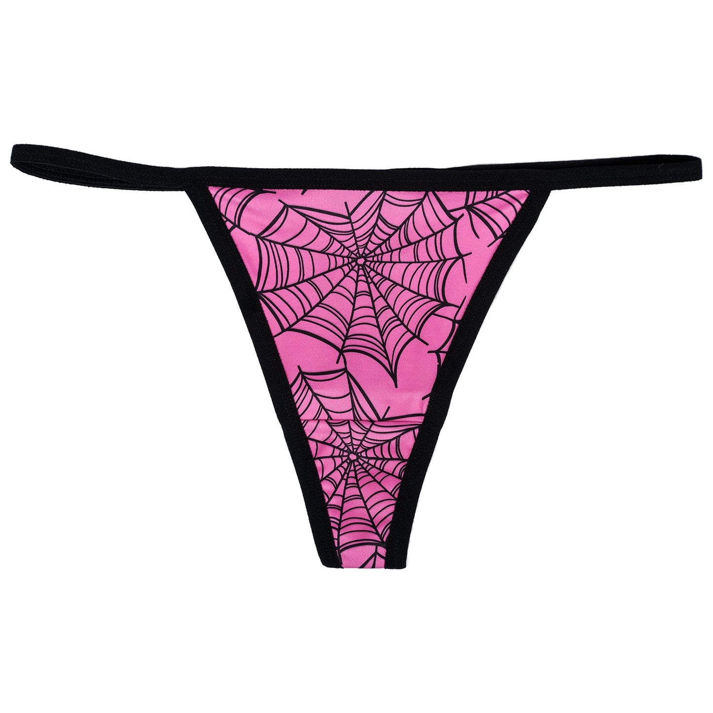 Pink Web Hearts Thong Underwear