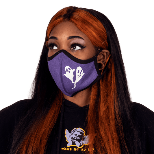 Too Fast | Cloth Face Mask Purple Black | Baby Ghoul