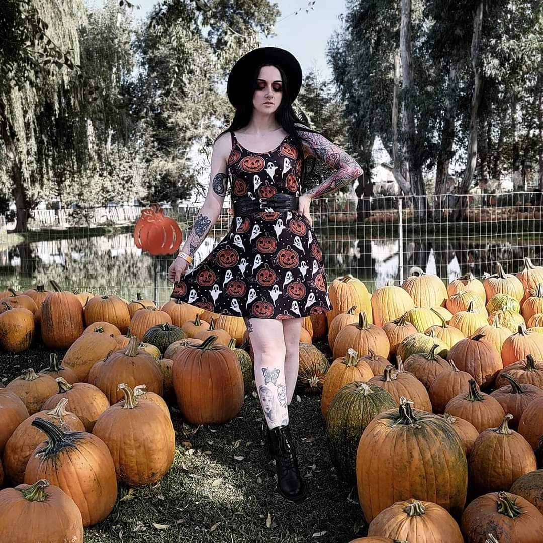 Too Fast | Dress Mini Skater | Pumpkin And Ghosty
