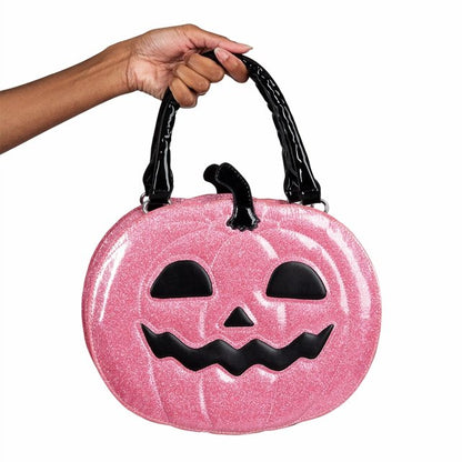 Too Fast | Handbag | Pink Glitter Sparkle Pumpkin Purse