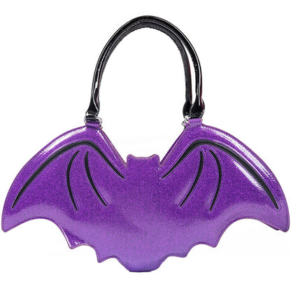 Too Fast | Handbag | Purple Glitter Bat Purse