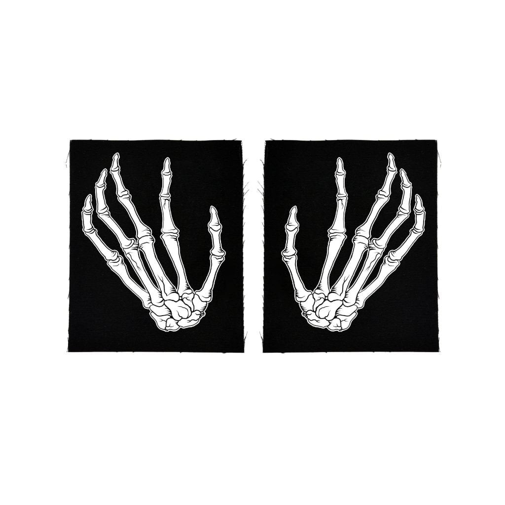 Too Fast | Punk Patch | Set Of 2 Skeleton Hands