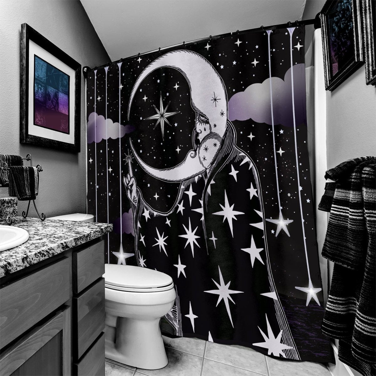 Too Fast | Shower Curtain | Moon Empress
