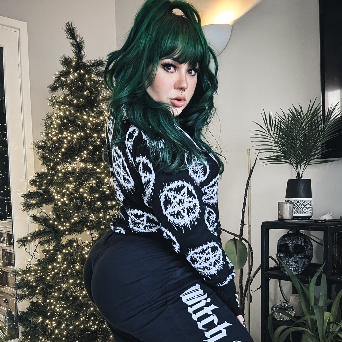 Too Fast | Black Pentagram Christmas Sweater