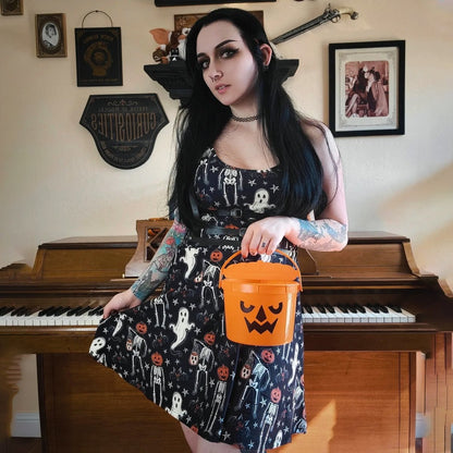 Too Fast | Boo! Vintage Ghost Halloween Skater Dress