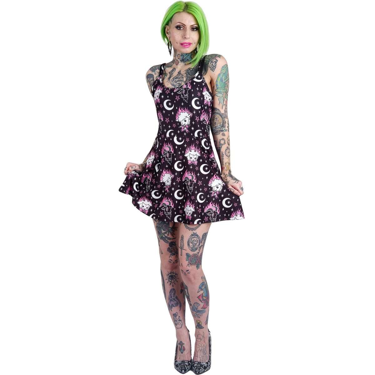 Too Fast | Cute Baby Demon Goats Skater Dress