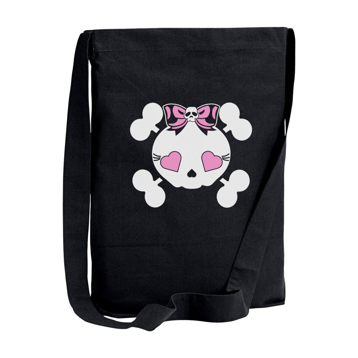 Too Fast | Cute Skull With Bows Crossbody Sling Tote Bag