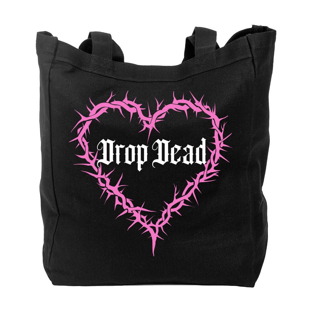 Too Fast | Drop Dead Thorny Heart Canvas Tote Bag