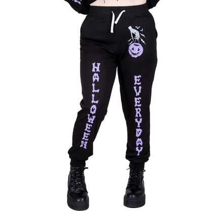 Too Fast | Halloween Everyday Black Goth Sweatpants