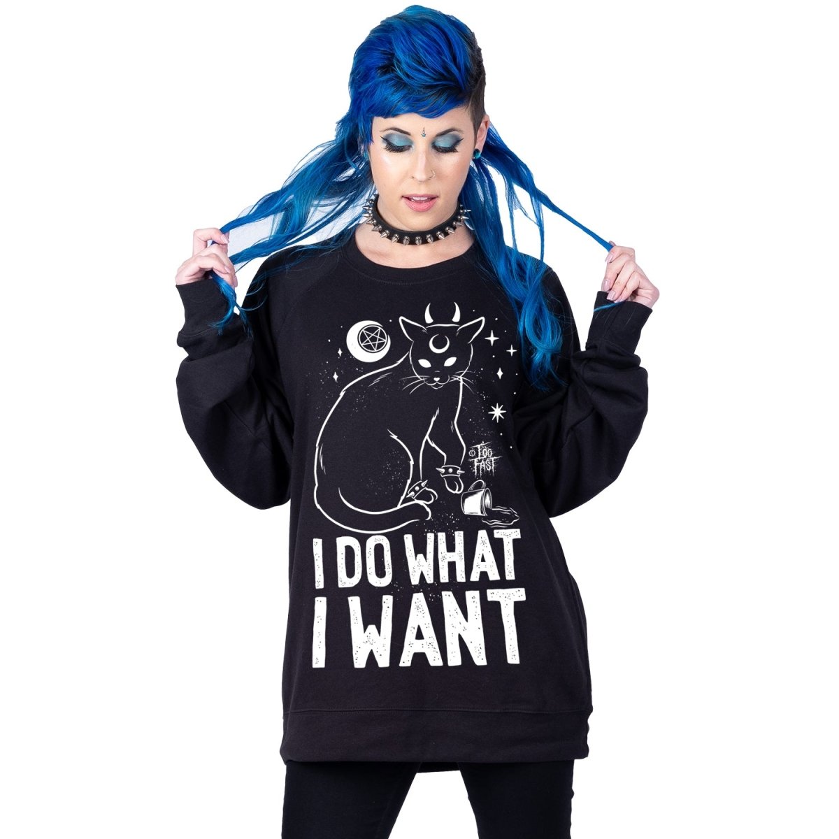 Too Fast | I Do What I Want Cat Sweatshirt