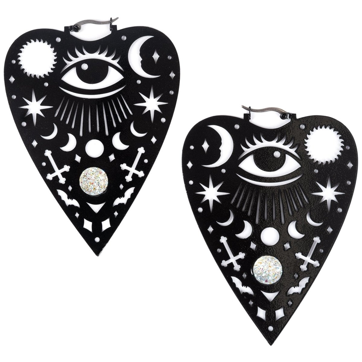 Too Fast | Mystical Ouija Planchette Hoop Earrings