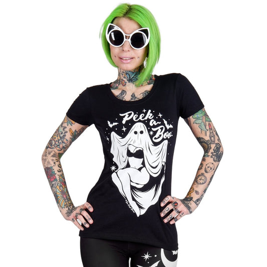 Too Fast | Peek A Boo Ghost Womens Graphic T Shirt