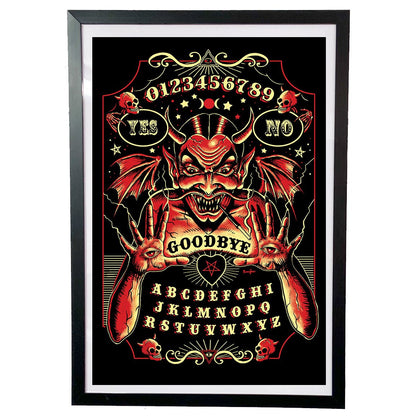 Too Fast | Poster Art Print | Devil Ouija Board