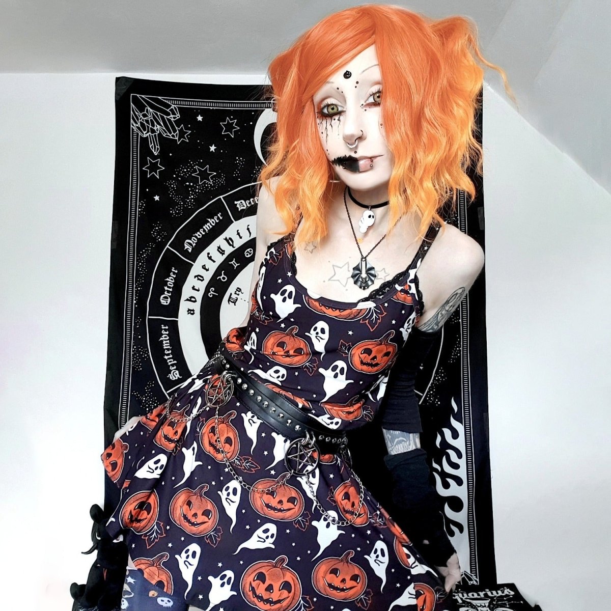 Too Fast | Pumpkin And Ghosty Skater Dress