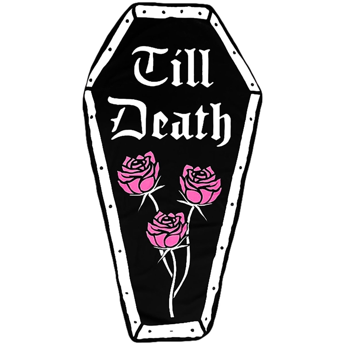 Too Fast | Till Death Coffin Roses Shaped Beach Towel