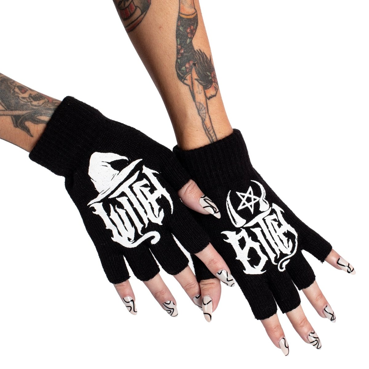 Too Fast | Witch Bitch Fingerless Winter Knit Gloves
