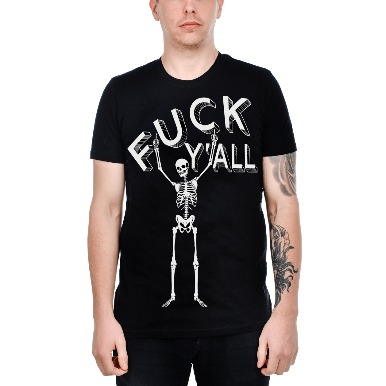 Too Fast | Unisex T Shirt | Skeleton Middle Finger F Yall